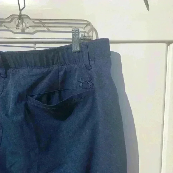 Under Armour Men HeatGear 11” Inseam Match Play Golf Shorts Navy Blue Size 38R - Picture 5 of 9